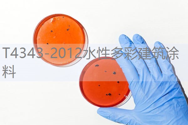 T4343-2012水性多彩建筑涂料检测